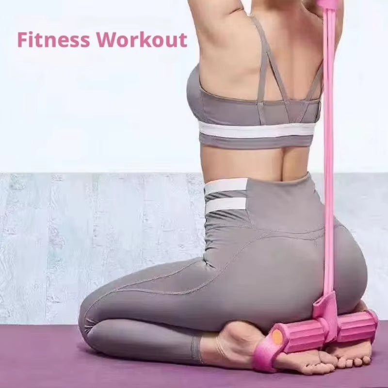 6-Tube Resistance Band Multi Function Tension Rope Fitness Bands 6-Tube Elastic Yoga Pedal Puller for Sports Exercises at Gym