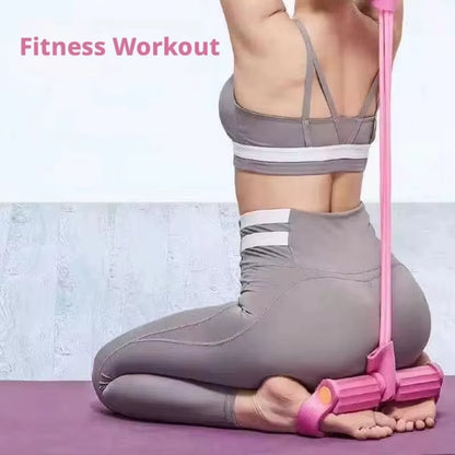 6-Tube Resistance Band Multi Function Tension Rope Fitness Bands 6-Tube Elastic Yoga Pedal Puller for Sports Exercises at Gym