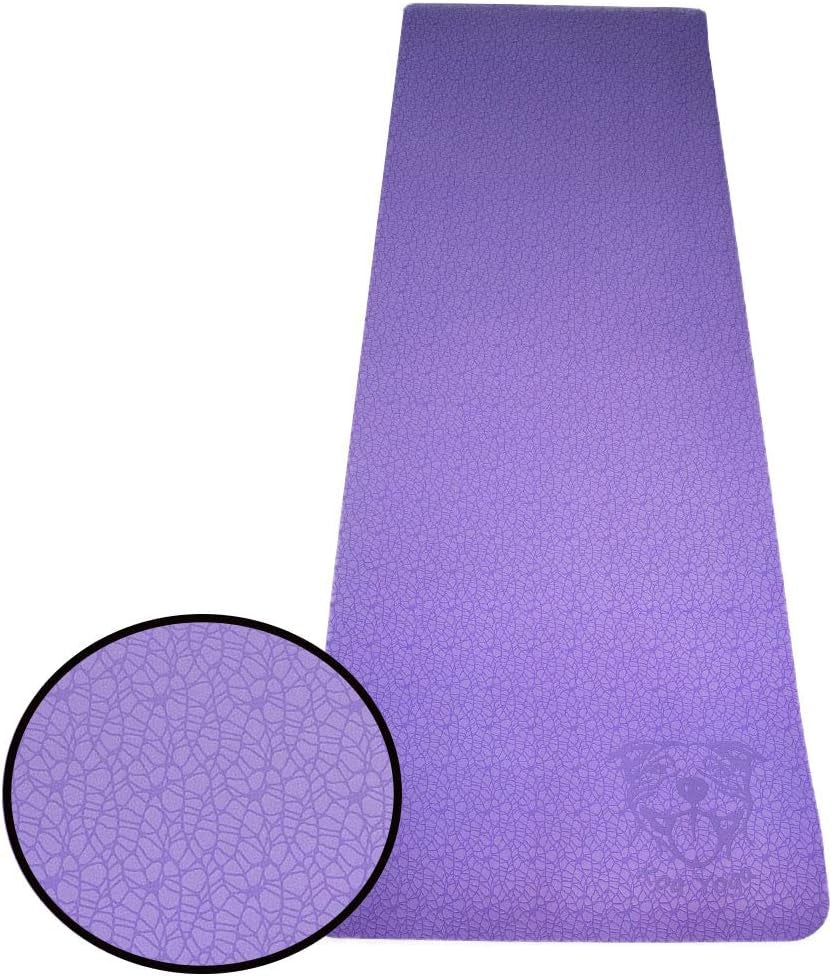 Mat Essential TPE, Latex-Free, Eco-Friendly, Non-Toxic, Non-Slip, Thick Mat 6' X 2' X 8Mm and a Donation to Charity